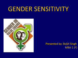 Presentation on Gender Sensitivity
