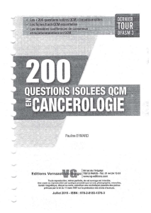 200 questions isolées en QCM-Cancérologie