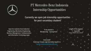 Mercedes-Benz Indonesia Internship Opportunities