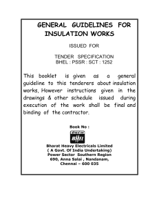 General Guidelines for Insulation works 