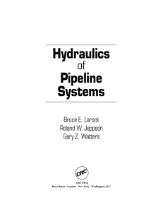 Hydraulics of Pipeline Systems 1999