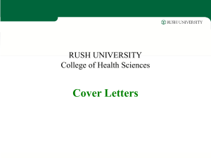 Cover Letters