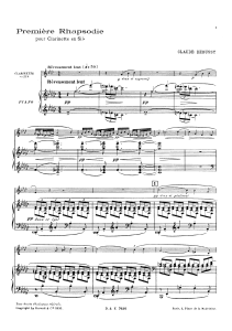 Debussy, 1ª Rapsodia Cl-Pno