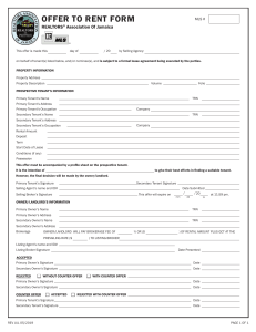 Offer to Rent Form (Revised April 2020)