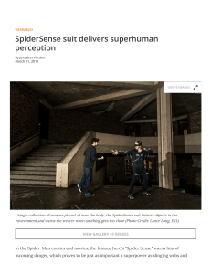 SpiderSense suit delivers superhuman perception