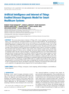 Artificial Intelligence and Internet of Things Enabled Disease Diagnosis Model for Smart Healthcare Systems