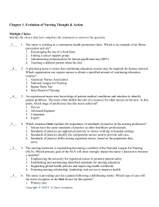 MEDSURG1 Chapter 1 Test Bank