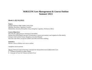 NUR3219C- Care Management II Course Outline Summer 2022 (1)