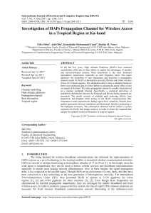 Investigation of HAPs Propagation Channel for Wireless Access in a Tropical Region at Ka-band