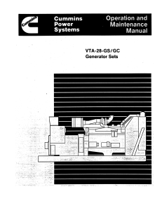 904-0131 Onan VTA-28-GS VTA-28-GC Genset Operation & Maintenance manual (08-1988)