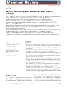 Mammal Review - 2016 - Doherty - Impacts and management of feral cats Felis catus in Australia