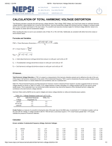 NEPSI - Total Harmonic Voltage Distortion Calculator