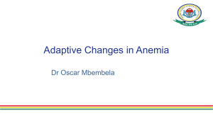 Adaptive changes in anemia