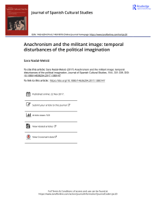 Anachronism and the militant image temporal disturbances of the political imagination Sara Nadal-Melsió