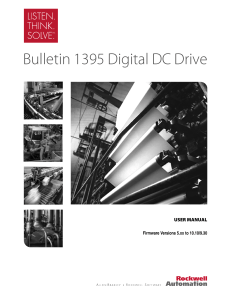 Bulletin 1395 Digital DC Drive User Manual