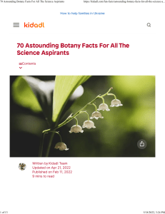 70 Astounding Botany Facts For All The Science Aspirants