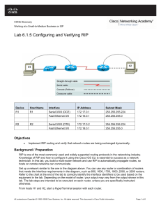 CONFIGURING AND VERIFYING RIP