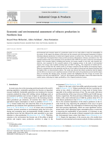 Economic and environmental assessment of tobacco production in