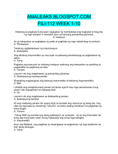 Filipino week 1-10