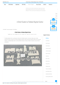 A Brief Guide to Flatbed Digital Cutter STYLECNC