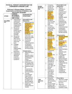 Parkinson's Physical Therapy Intervention Guide