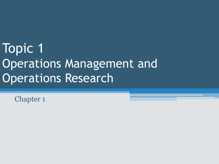 thesis topic for operations management