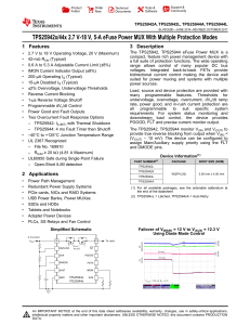 TPS25942x/44x eFuse Power MUX Datasheet