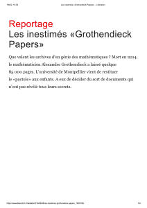 Les inestimés 'Grothendieck Papers' – Libération  2017 9pW