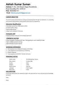 new ashish resume