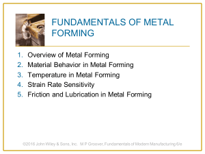 Lecture 2 Metal Forming