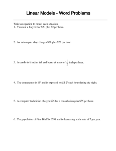 Linear relations word problems