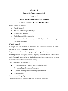 chapter 6 budget 