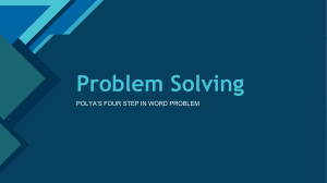 mmw problem solving