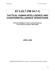 st 2-22.7 tactical human intelligence and counterintelligence operations