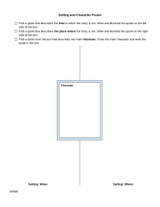 Grade 6 Setting and Character Poster