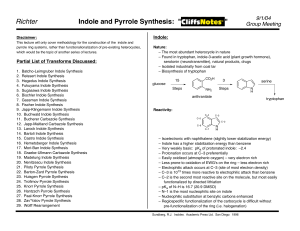 Baran Group - Indole and Pyrrole Synthesis