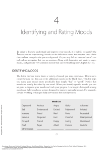 Mind over Mood Second Edition Change How You Feel ... ---- (4. Identifying and Rating Moods)