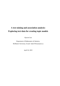 Text mining and its association analysis on topic modeling