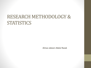 research methodology and statistics