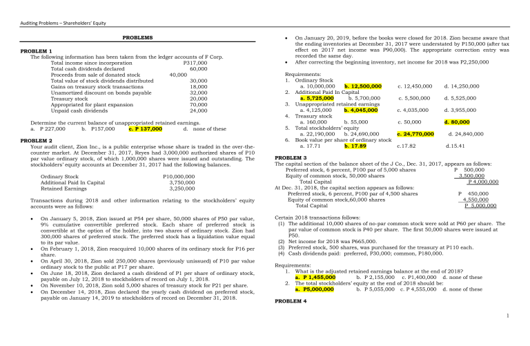 How Do You Define Shareholders Equity