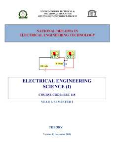 Electrical Engineering Science (I) Course Material