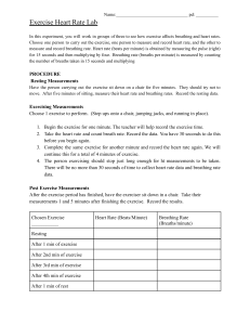 Copy of Exercise and Heart Rate Lab