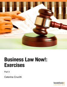 Business Law Exercises: Contract, Torts, Agency