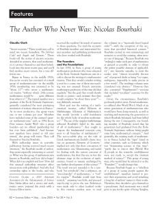 The Author Who Never Was  Nicolas Bourbaki - Council of Science ...