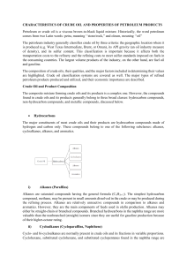 Characteristics Of Crude Oil And Properties Of Petroleum Products