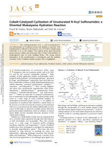 Cobalt-Catalyzed Cyclization of Unsaturated N‑Acyl Sulfonamides