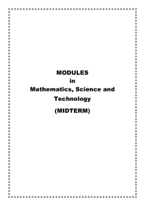1. Midterm Math science and technology 1