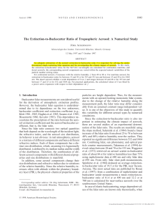 [15200426 - Journal of Atmospheric and Oceanic Technology] The Extinction-to-Backscatter Ratio of Tropospheric Aerosol  A Numerical Study