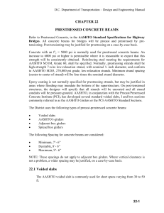 CHAPTER 22 PRESTRESSED CONCRETE BEAMS