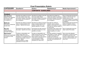 Final Presentation Guidelines & Marking Criteria